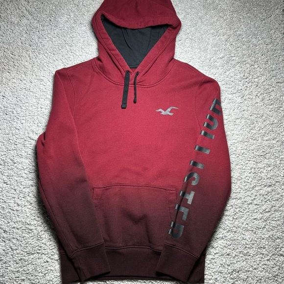 Hollister Hoodie Mens Extra Small Sleeve Spellout Casual Preppy Pullover Hooded - Picture 1 of 4